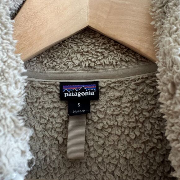 PATAGONIA Los Gatos Beige Tan 1/4 Zip Long Sleeve Pullover Sweater Womens Small - Picture 4 of 7